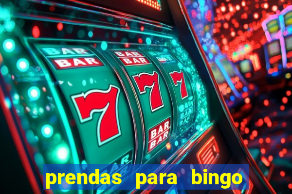 prendas para bingo de natal